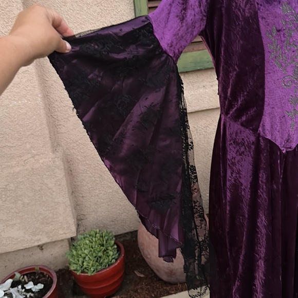 Halloween Medieval witch enchantress princess renaissance cosplay  vamp dress L - Picture 9 of 16